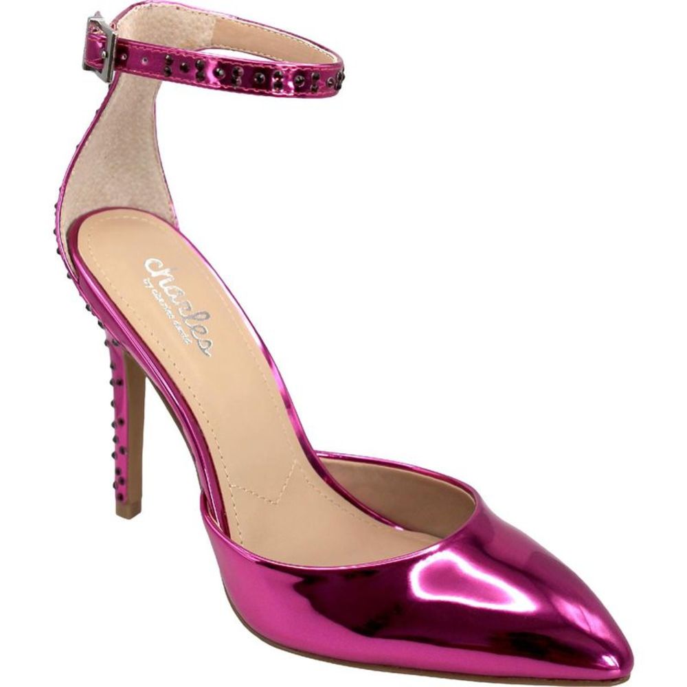 Charles by Charles David Poison Women's Metallic Faux Leather Ankle Wrap Pumps